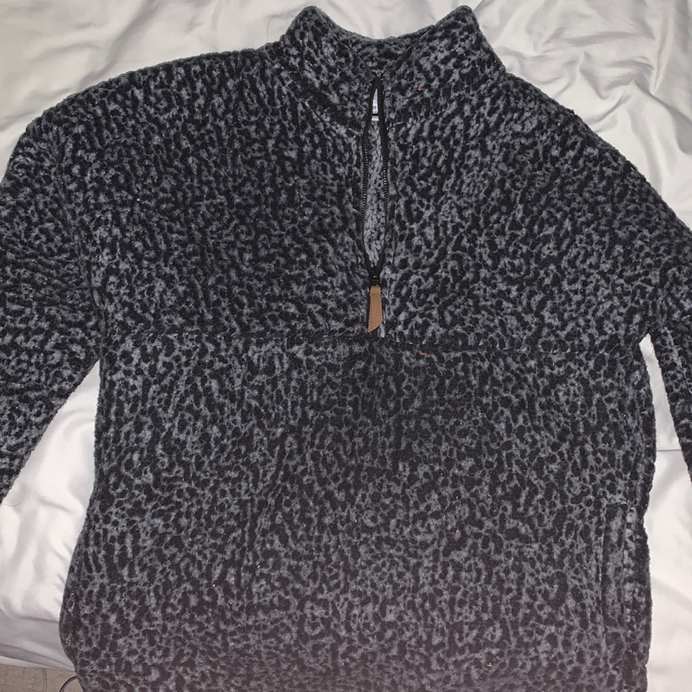 XS grey Sherpa pullover